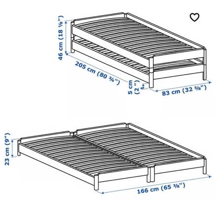 Photo of free IKEA two stacking single beds looking for a new home (Llandrindod LD1) #4