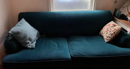 Photo of free Green velvet made sofa bed (SE25) #2