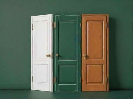 Photo of small old timber doors / cupboard doors (Greystoke CA11) #1