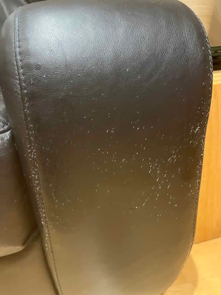 Photo of free Black leather sofa (Sun In The Sands Roundabout SE3) #2