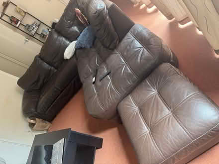 Photo of free L shaped leather sofa (Maidstone ME15) #2