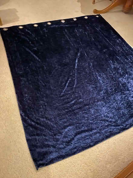 Photo of free Blue Velvet Curtains (Buxton Central SK17) #2