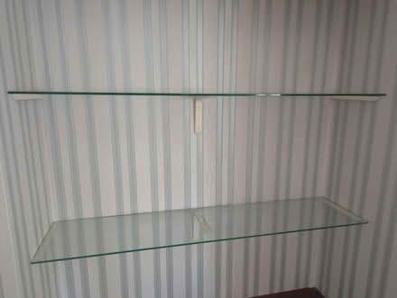 Photo of free Glass shelves (X4) with white brackets (Strawberry Hill TW1) #2