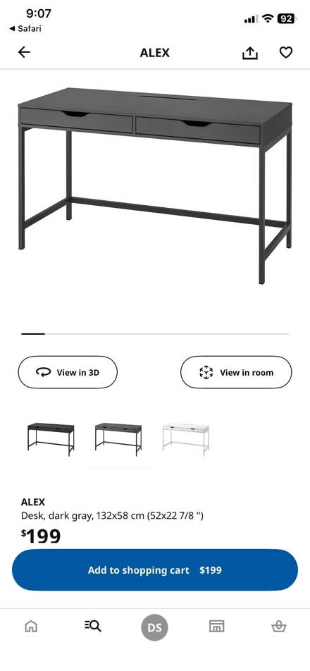 Photo of free IKEA Alex Desk (Blueridge) #1