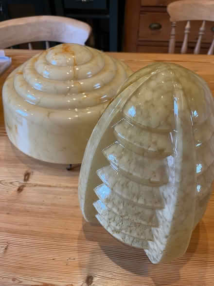 Photo of free 2 vintage glass lampshades (Chorlton M21) #1