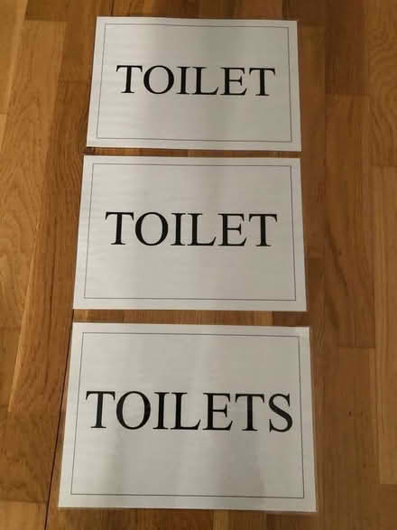 Photo of free Laminated Toilet Signs (St Albans AL3) #1