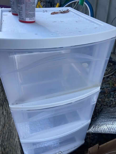 Photo of free Three shelf plastic cupboard (Foothill Boulevard Cupertino) #1