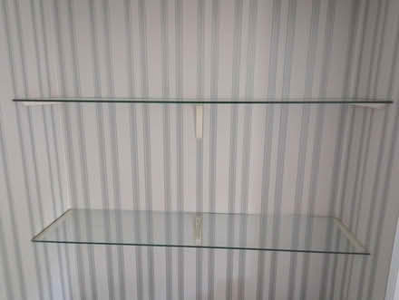 Photo of free Glass shelves (X4) with white brackets (Strawberry Hill TW1) #1