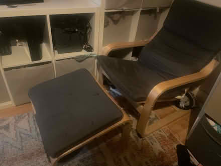 Photo of free Grey Habitat chair with foot rest (NW10 Harlesden) #1