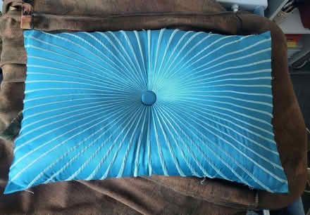Photo of free Dark turquoise satin cushion (Morley LS27) #2