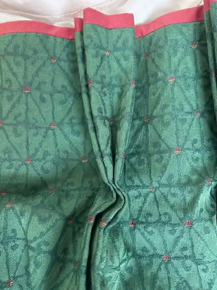 Photo of free Pair of Dark Green Tripple pleated curtains, 90 x102 inches. (Henfield BN5) #2