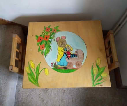 Photo of free Kids table and two chairs (Berrow WR13) #1