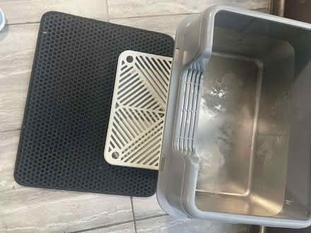 Photo of free Cat carrier and cat litter tray (Bow E3) #1