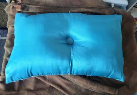 Photo of free Dark turquoise satin cushion (Morley LS27) #1