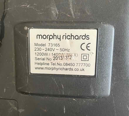 Photo of free Vacuum cleaner - Morphy Richards 73165 (Fords Farm RG31) #2
