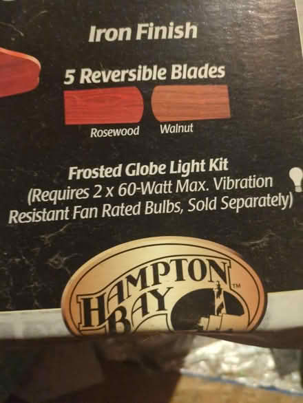 Photo of free Hampton Bay 2 light 4 ceiling fans (Leonardo/Middletown) #3