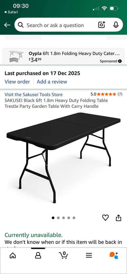 Photo of free Foldable table (Wimbledon Village) #2