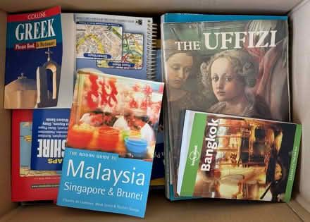 Photo of free Box of assorted Travel Guides and Maps (Wilstone HP23) #1