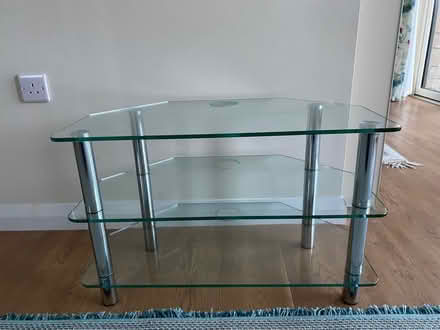 Photo of free Glass & Chrome TV stand (Kirkby Lonsdale LA6) #1