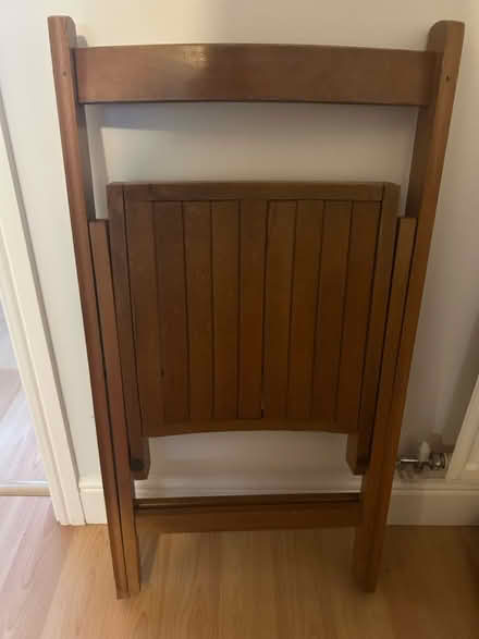 Photo of free Wooden folding chair (Eccles, M30) #2