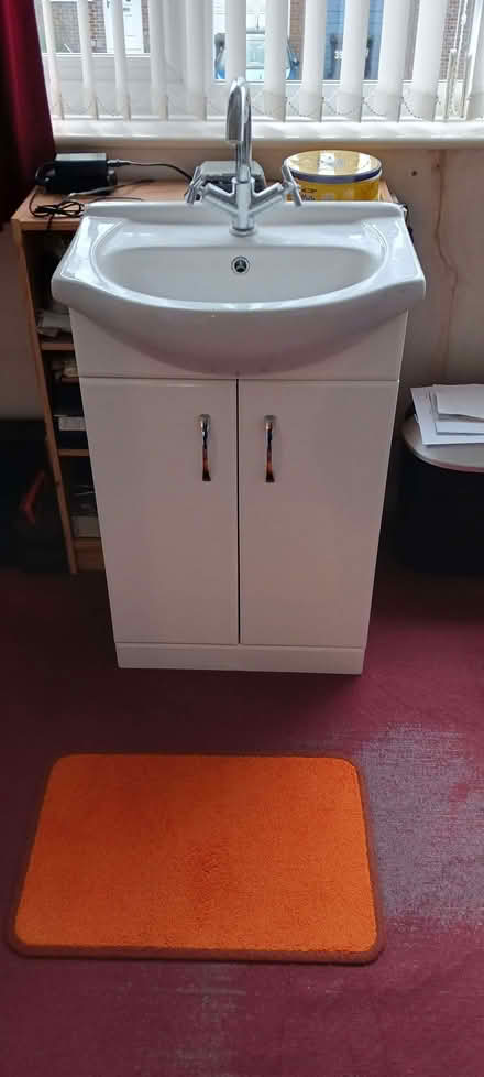 Photo of free White Vanity Unit (Leybourne ME20) #1