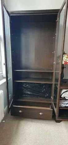 Photo of free Glass Display Cabinet : Dark Brown : Wood (Earlsfield SW19) #1