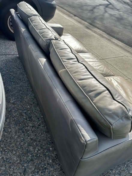 Photo of free Pottery Barn leather couch (Loma Verde Ave, Palo Alto) #2