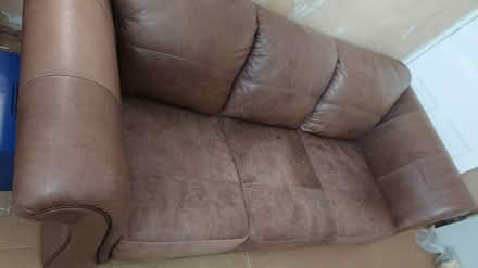 Photo of free 1 three seater leather sofa (TA1 1UT) #2