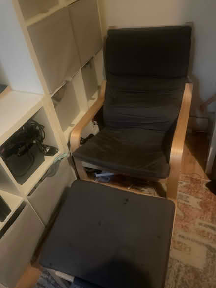 Photo of free Grey Habitat chair with foot rest (NW10 Harlesden) #2
