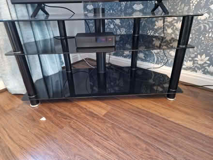 Photo of free Black corner TV stand (Cinnamon Brow WA2) #2