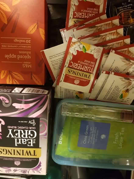 Photo of free Assortment of exotic teas & tea infuser (Kendal LA9) #1