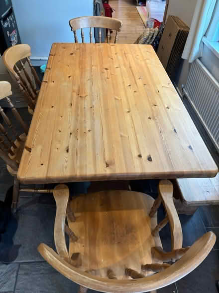Photo of free Table, four chairs & bench (Canton CF5) #1