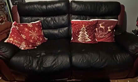 Photo of free Large Manual Leather Recliner Sofa (Selly oak Birmingham B29) #1