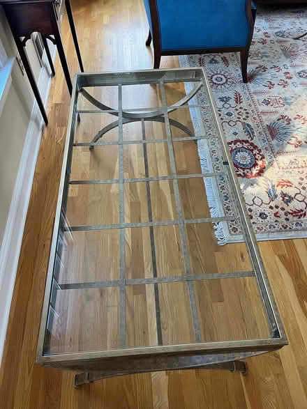 Photo of free Glass top metal coffee table (Gladstone) #3