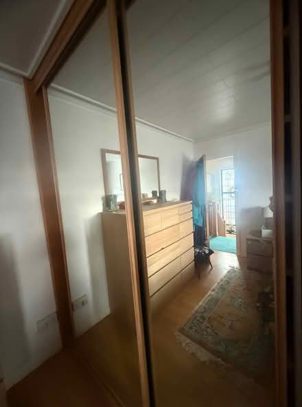 Photo of free Mirrored wardrobe sliding doors x 2 with tracks (BT10) #1