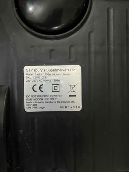 Photo of free Vacuum cleaner (Fords Farm RG31) #2