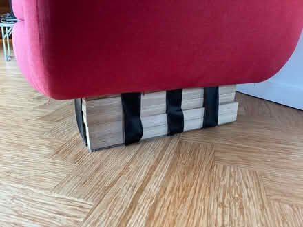 Photo of free Worn red sofa - broken legs (St Andrews, BS6) #4