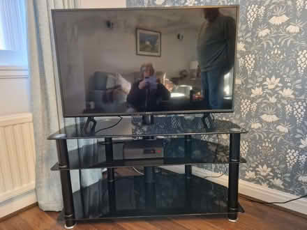 Photo of free Black corner TV stand (Cinnamon Brow WA2) #1