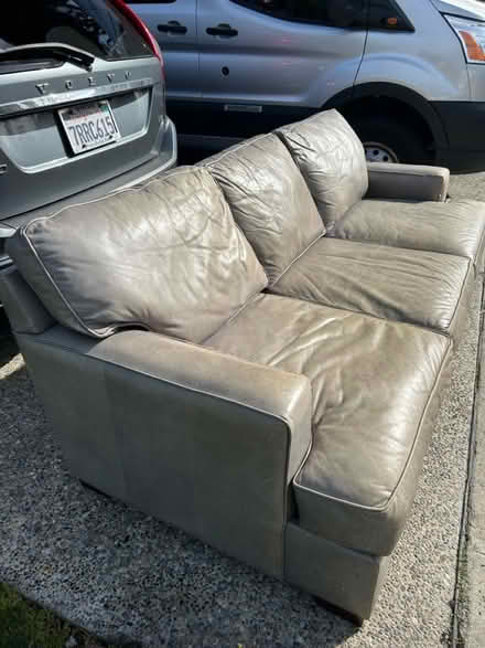 Photo of free Pottery Barn leather couch (Loma Verde Ave, Palo Alto) #4