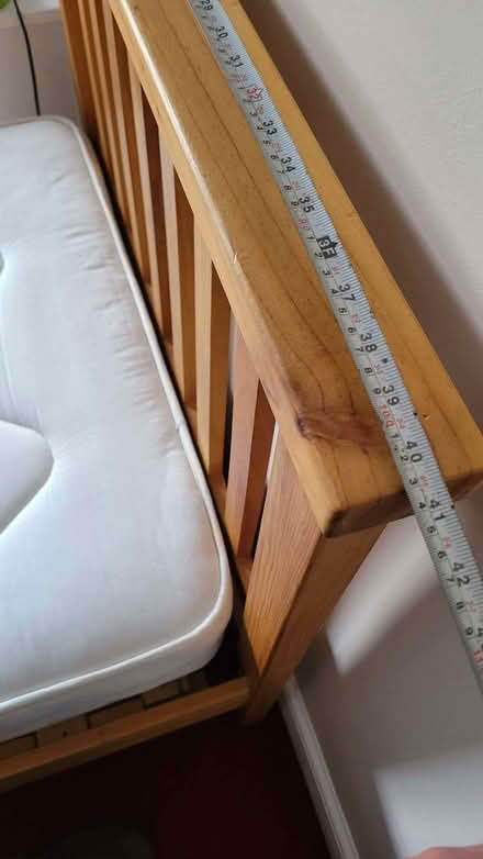 Photo of free Single pine bed with mattress (Bradford on Avon BA15) #2