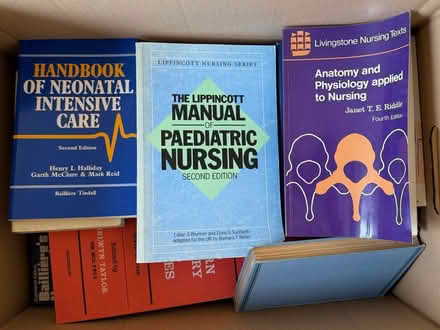 Photo of free Box of assorted Nursing Training books / manuals (Wilstone HP23) #1