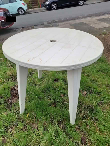 Photo of free Plastic garden table and two chairs (Hangleton BN3) #2