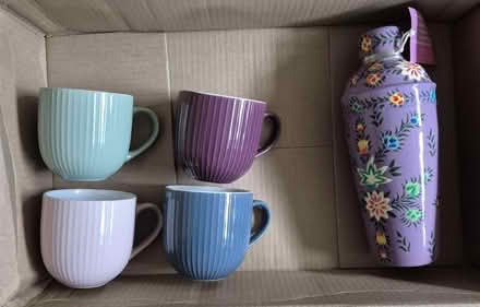 Photo of free Mugs and glasses (assorted) and cocktail shaker (Roundwood AL5) #2
