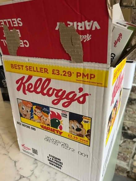 Photo of free Box of mini kelloggs cereal boxes (Clapham South) #2