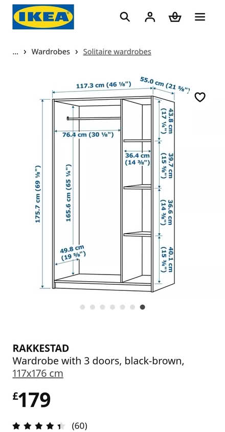 Photo of free 3 door IKEA wardrobe (Shiregreen S5 0AN) #4
