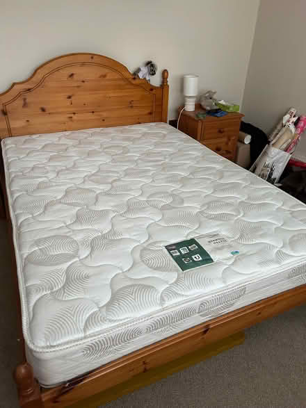 Photo of free Pine double bed frame (Clieves Hills L39) #2