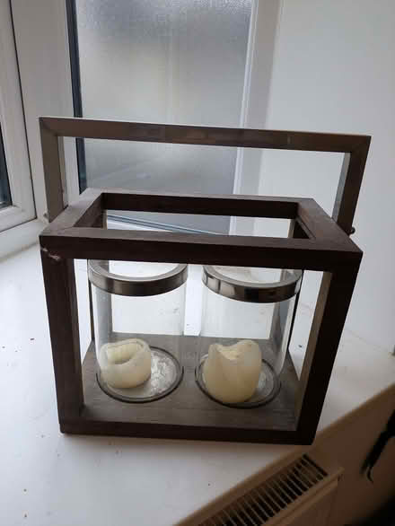 Photo of free Wooden lantern with candles (Toxteth L8) #1