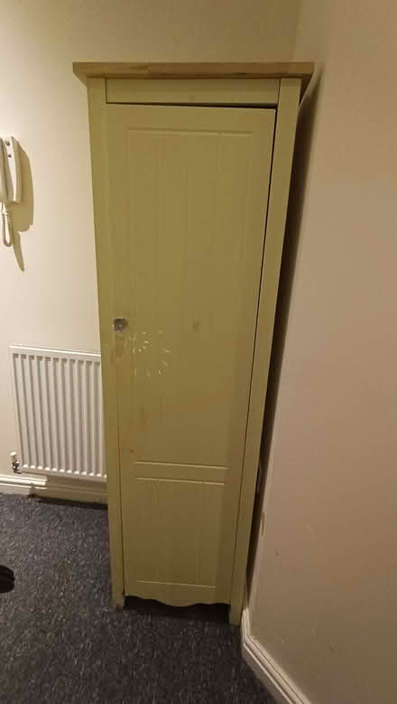 Photo of free Yellow wooden cabinet with three selves (Earley RG6) #1