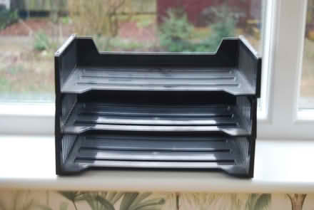 Photo of free Black plastic organiser trays for A4 size papers (The Moravian Settlement DE72) #1