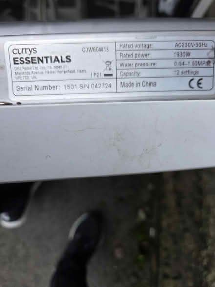 Photo of free Dishwasher (Tadcaster LS24) #3